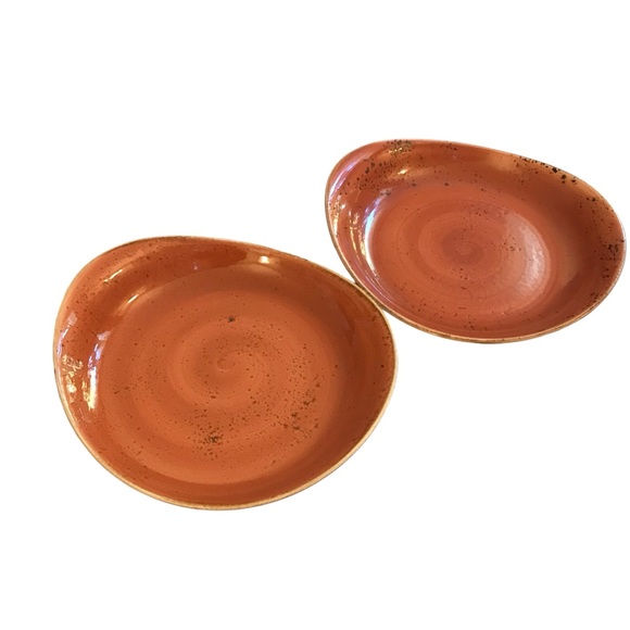 2 Steelite Craft Terracotta Freestyle Bowls Plates 9.5" England Pottery 11300521 - Picture 4 of 12